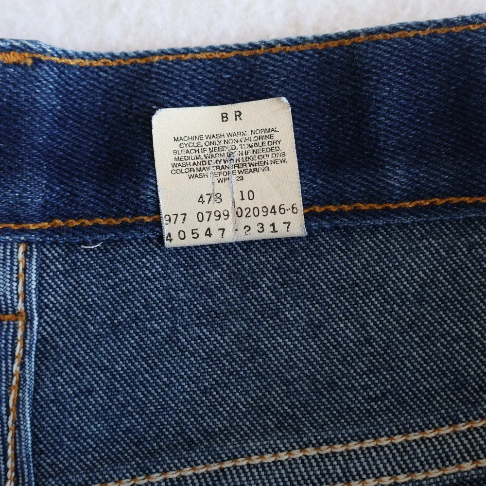 Vintage Levis Brown Tag Jeans Men 42x30 (fits 40x 29) Blue Denim Straight Leg 90